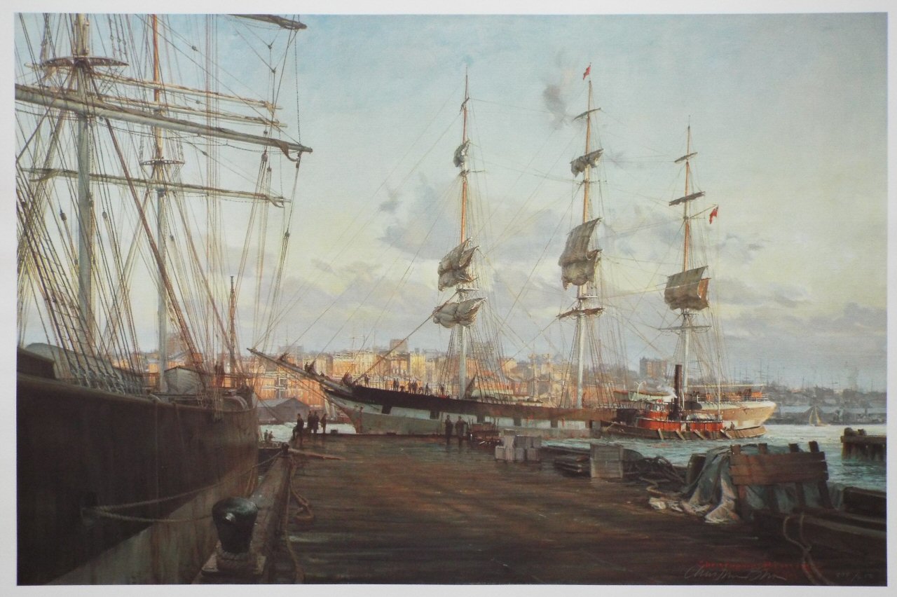 Offset Lithograph - Allerton on the East River